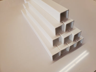 1" Square Vinyl Tubing (white)
