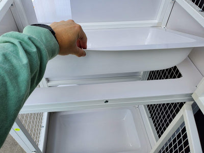 Upgrade Divider Panel with Recessed Kittening Pan for Kitty Condo