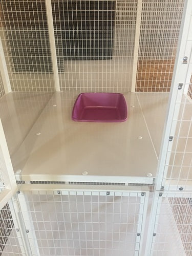 Add-on Divider with Recessed Litter Pan for Walk-in Enclosures Model 510 and 515